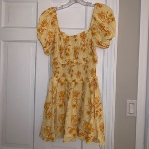 yellow, flower sundress
